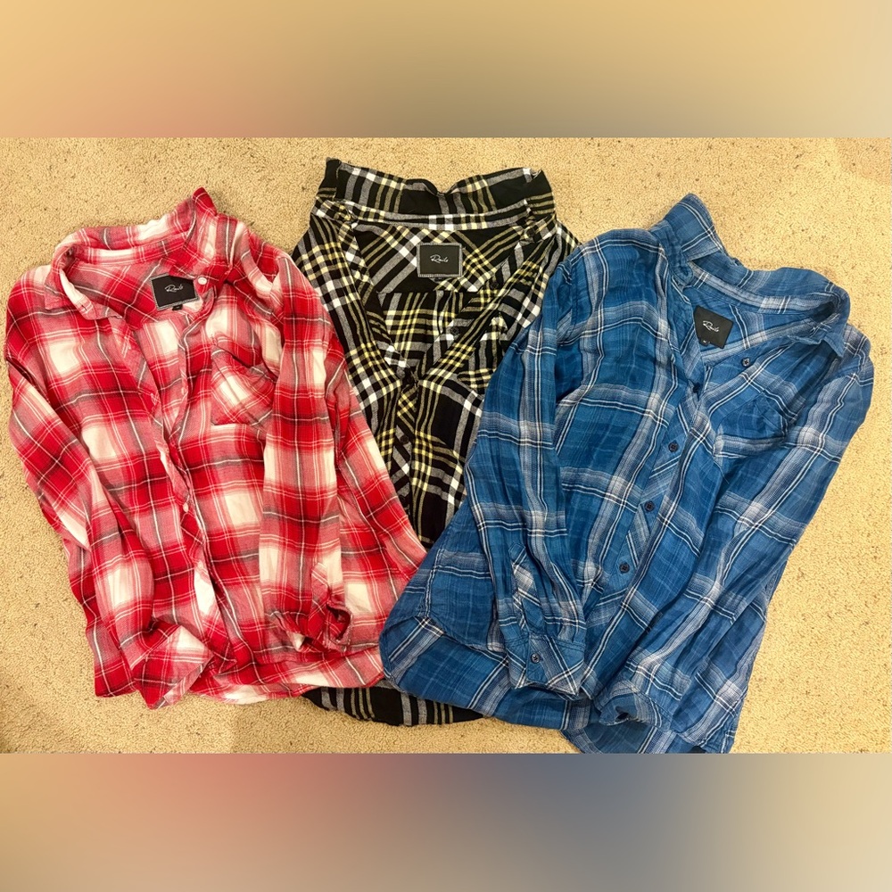 Rails Plaid Shirt Bundle. Med. GUC